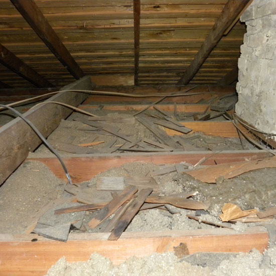 Wood Shingle Scrap In Insulation