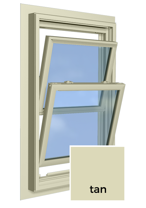Tan Vinly Replacement Window Frames