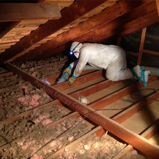 Insulation Removal Contrator In Action