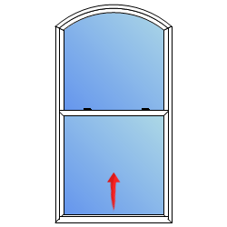 Operational Extended Arch Replacement Windows